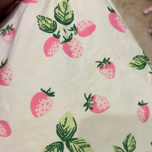 Sweet Honey- Girls Two-Piece Strawberry Print Tankini with Pink Gingham Ruffle - Picture 7 of 9